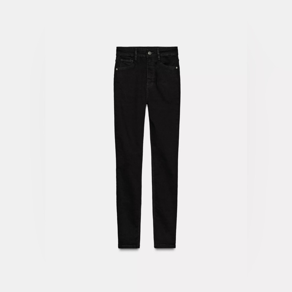 Zara TRF High Rise Skinny Jeans Black Size 27 (US 4)